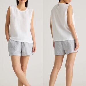 100% European Linen White Tank Top Women’s Size XS
